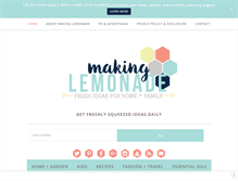 Tablet Screenshot of makinglemonadeblog.com